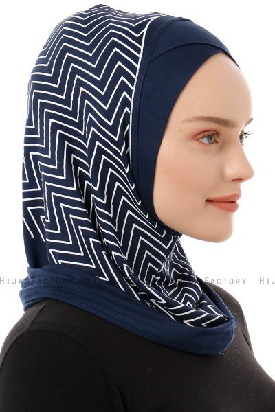 Silva Cross - Navy Blau One-Piece Al Amira Hijab
