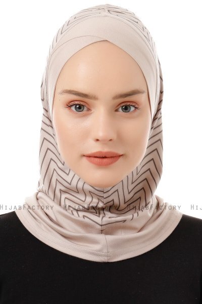 Silva Cross - Helltaupe One-Piece Al Amira Hijab