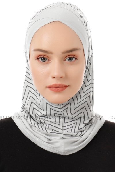 Silva Cross - Hellgrau One-Piece Al Amira Hijab