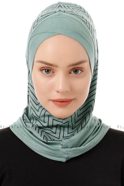 Silva Cross - Grün One-Piece Al Amira Hijab