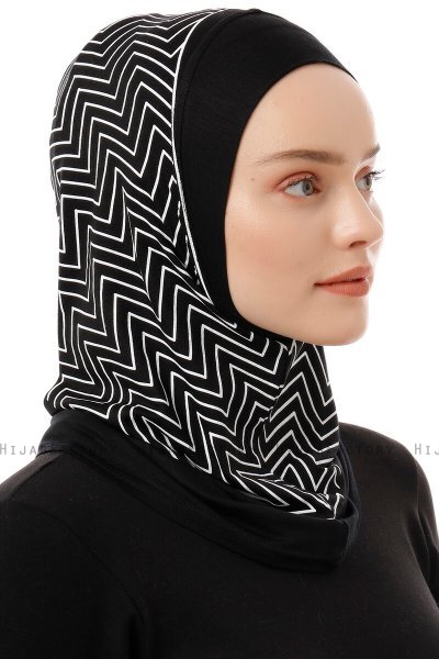 Silva Plain - Schwarz & Weiß One-Piece Al Amira Hijab