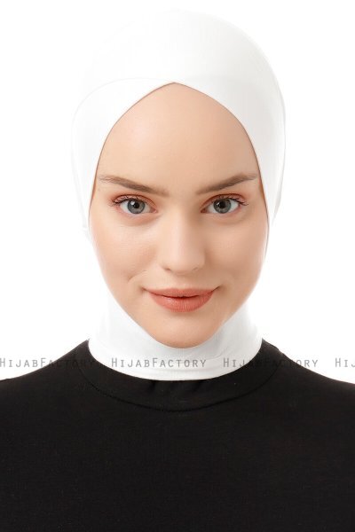 Elnara - Weiß Cross Hijab Untertuch