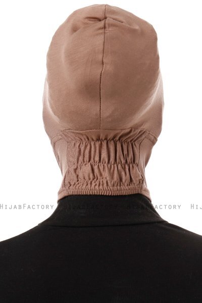Elnara - Dunkeltaupe Cross Hijab Untertuch