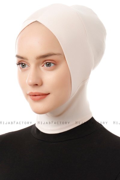 Elnara - Beige Cross Hijab Untertuch