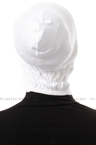 Elnara - Weiß Plain Hijab Untertuch