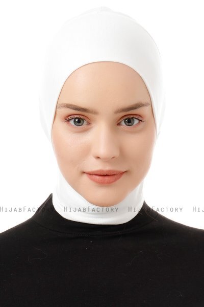 Elnara - Creme Plain Hijab Untertuch