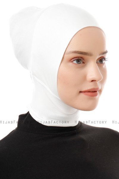 Elnara - Creme Plain Hijab Untertuch
