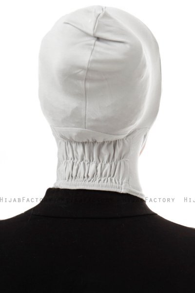 Elnara - Hellgrau Plain Hijab Untertuch