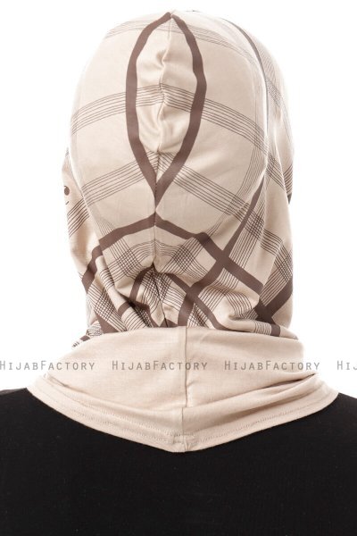 Ekose Plain - Helltaupe One-Piece Al Amira Hijab