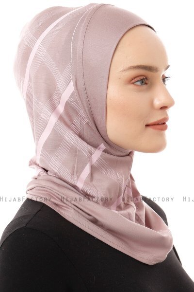 Ekose Plain - Steingrau One-Piece Al Amira Hijab