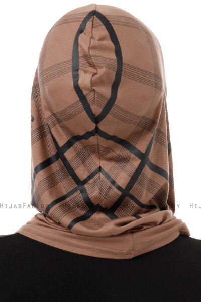 Ekose Cross - Dunkeltaupe One-Piece Al Amira Hijab