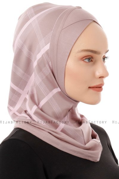 Ekose Cross - Steingrau One-Piece Al Amira Hijab