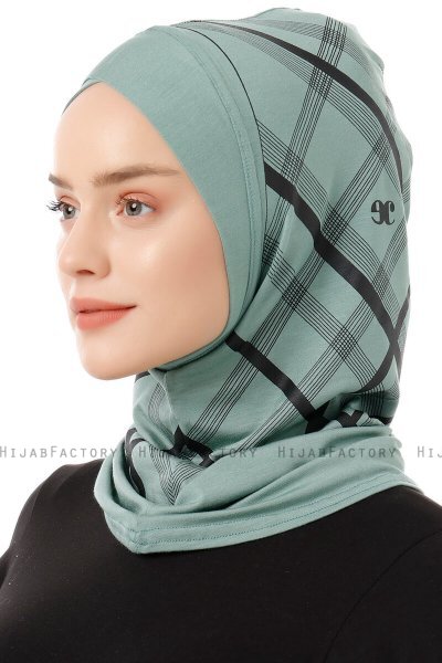 Ekose Cross - Grün One-Piece Al Amira Hijab