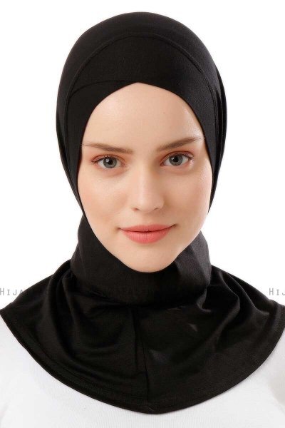 Ceren - Schwarz Praktisch Viscose Hijab