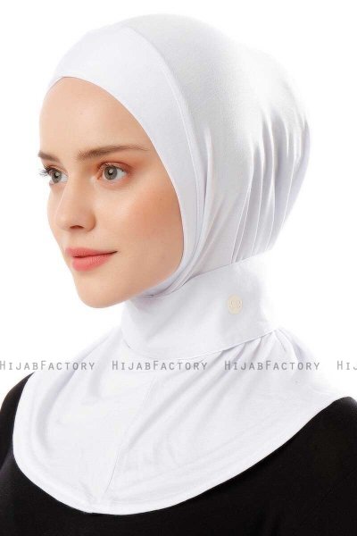 Ceren - Weiß Praktisch Viscose Hijab