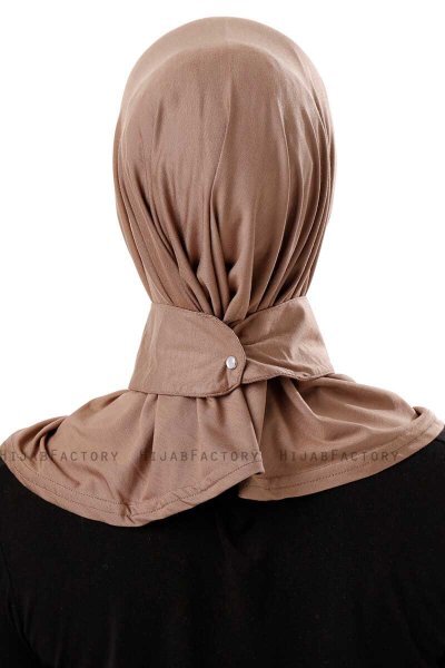 Ceren - Dunkeltaupe Praktisch Viscose Hijab