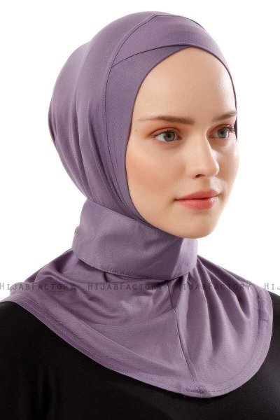 Ceren - Dunkelviolett Praktisch Viscose Hijab