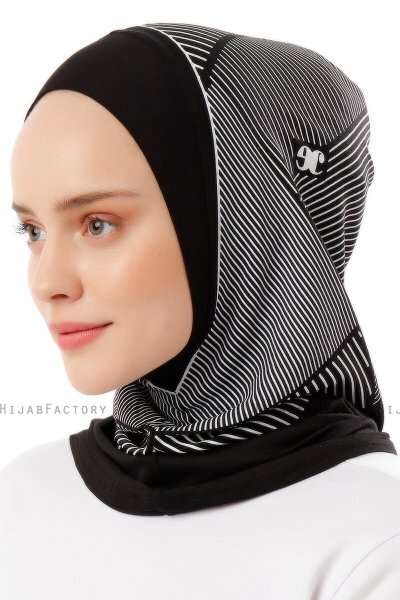 Wind Plain - Schwarz & Weiß One-Piece Al Amira Hijab