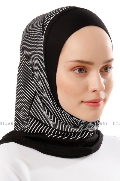 Wind Plain - Schwarz & Weiß One-Piece Al Amira Hijab
