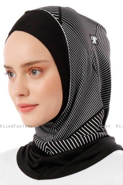 Wind Cross - Schwarz & Hellgrau One-Piece Al Amira Hijab
