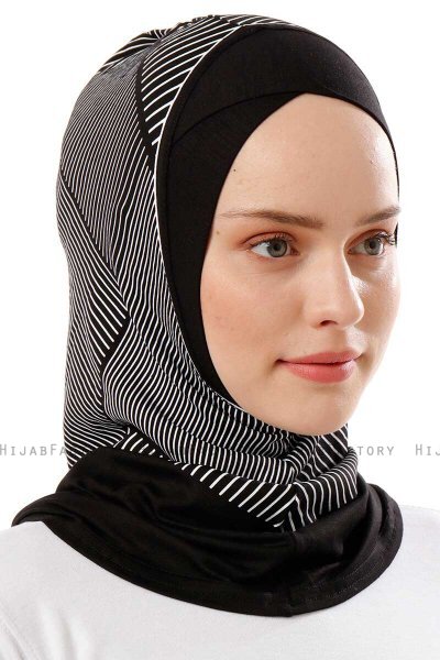 Wind Cross - Schwarz & Hellgrau One-Piece Al Amira Hijab