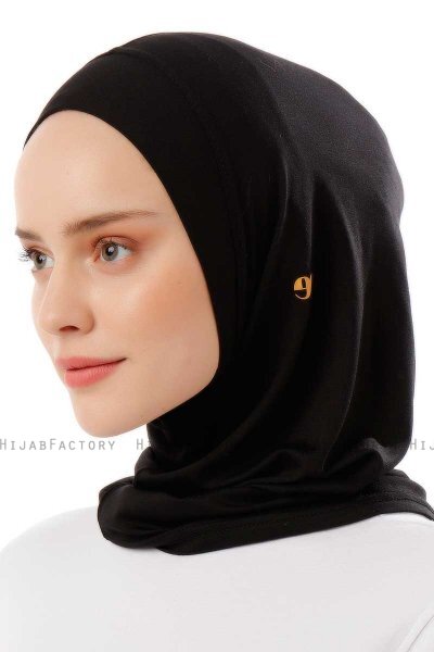 Logo Plain - Schwarz & Gold One-Piece Al Amira Hijab