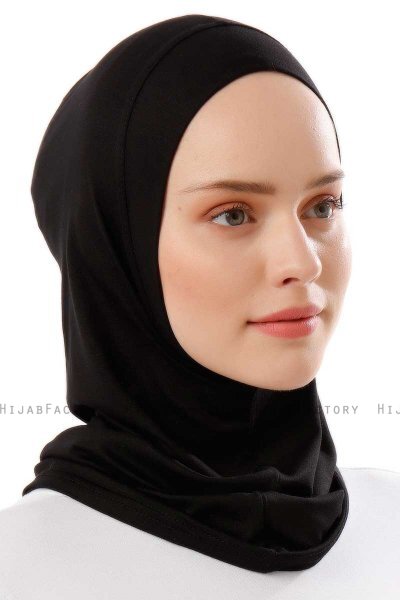 Logo Plain - Schwarz & Gold One-Piece Al Amira Hijab