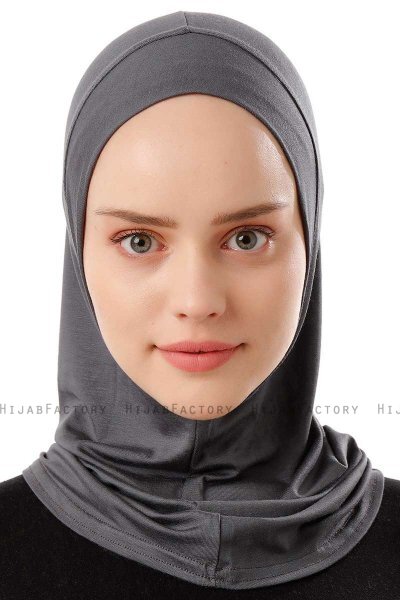 Logo Plain - Dunkelgrau One-Piece Al Amira Hijab