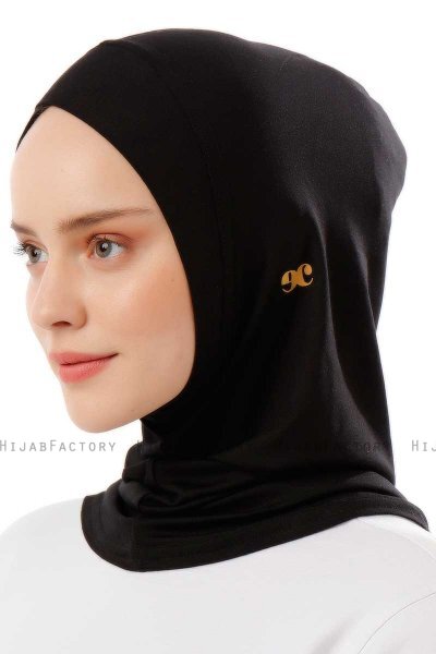 Logo Cross - Schwarz & Gold One-Piece Al Amira Hijab