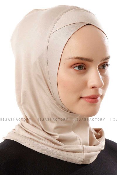 Logo Cross - Helltaupe One-Piece Al Amira Hijab