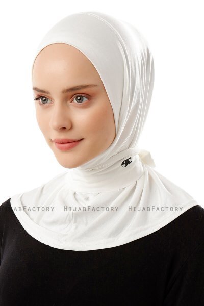Sportif Plain - Creme Praktisch Viscose Hijab