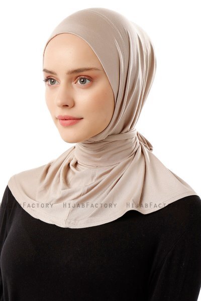 Sportif Plain - Helltaupe Praktisch Viscose Hijab