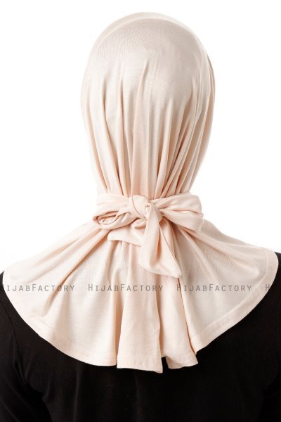 Sportif Plain - Beige Praktisch Viscose Hijab