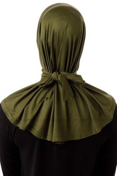 Sportif Plain - Khaki Praktisch Viscose Hijab