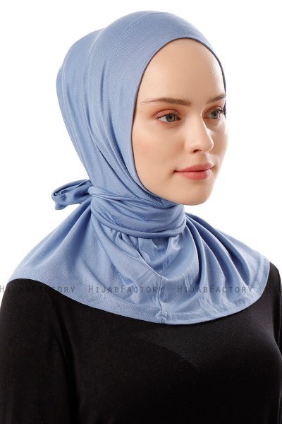 Sportif Plain - Indigo Praktisch Viscose Hijab