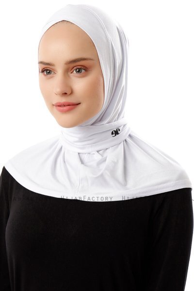 Sportif Cross - Weiß Praktisch Viscose Hijab