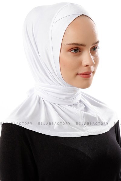 Sportif Cross - Weiß Praktisch Viscose Hijab