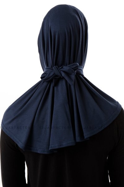 Sportif Cross - Navy Blau Praktisch Viscose Hijab