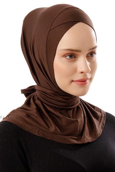 Sportif Cross - Braun Praktisch Viscose Hijab