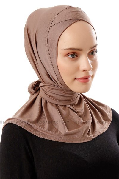 Sportif Cross - Dunkeltaupe Praktisch Viscose Hijab