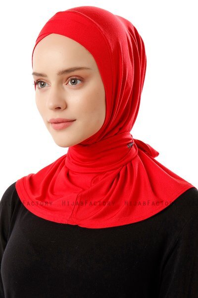 Sportif Cross - Rot Praktisch Viscose Hijab