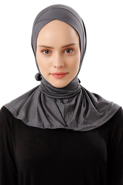 Sportif Cross - Dunkelgrau Praktisch Viscose Hijab