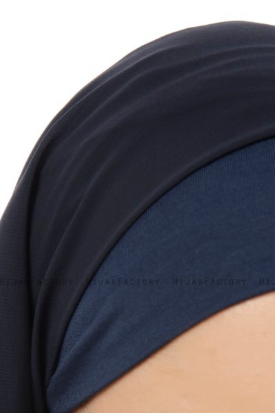 Alara Plain - Navy Blau One Piece Chiffon Hijab