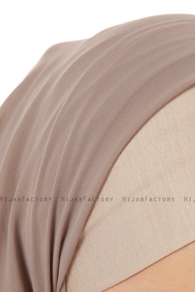 Alara Plain - Helltaupe One Piece Chiffon Hijab