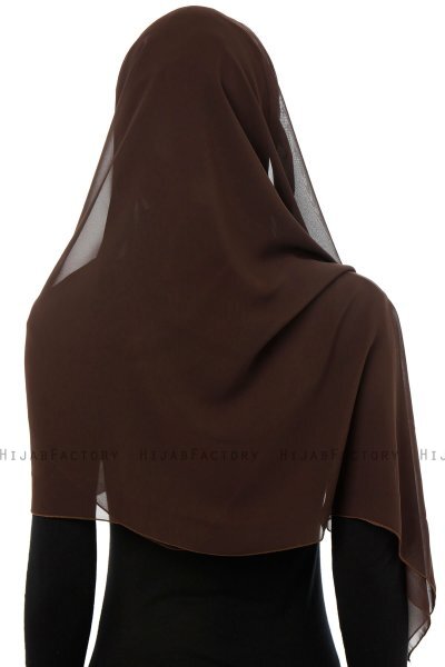 Alara Cross - Braun One Piece Chiffon Hijab