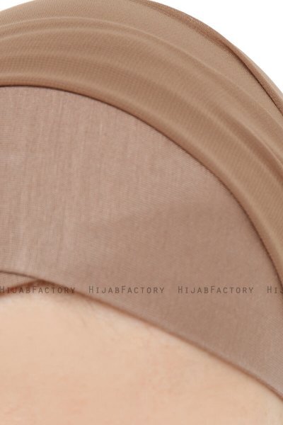 Alara Cross - Dunkeltaupe One Piece Chiffon Hijab