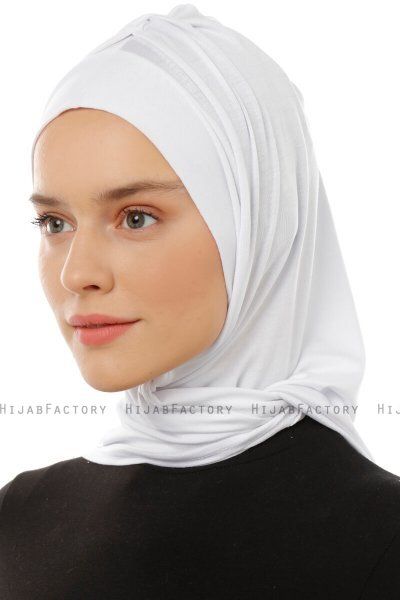 Isra Plain - Weiß One-Piece Viscose Hijab