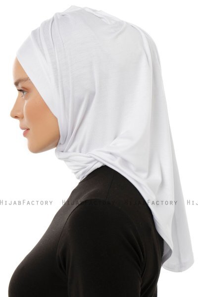 Isra Plain - Weiß One-Piece Viscose Hijab