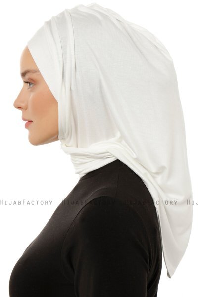 Isra Plain - Creme One-Piece Viscose Hijab