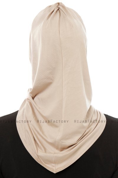 Isra Plain - Helltaupe One-Piece Viscose Hijab